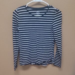 H&M Navy and White Striped Long Sleeve Tee 💙